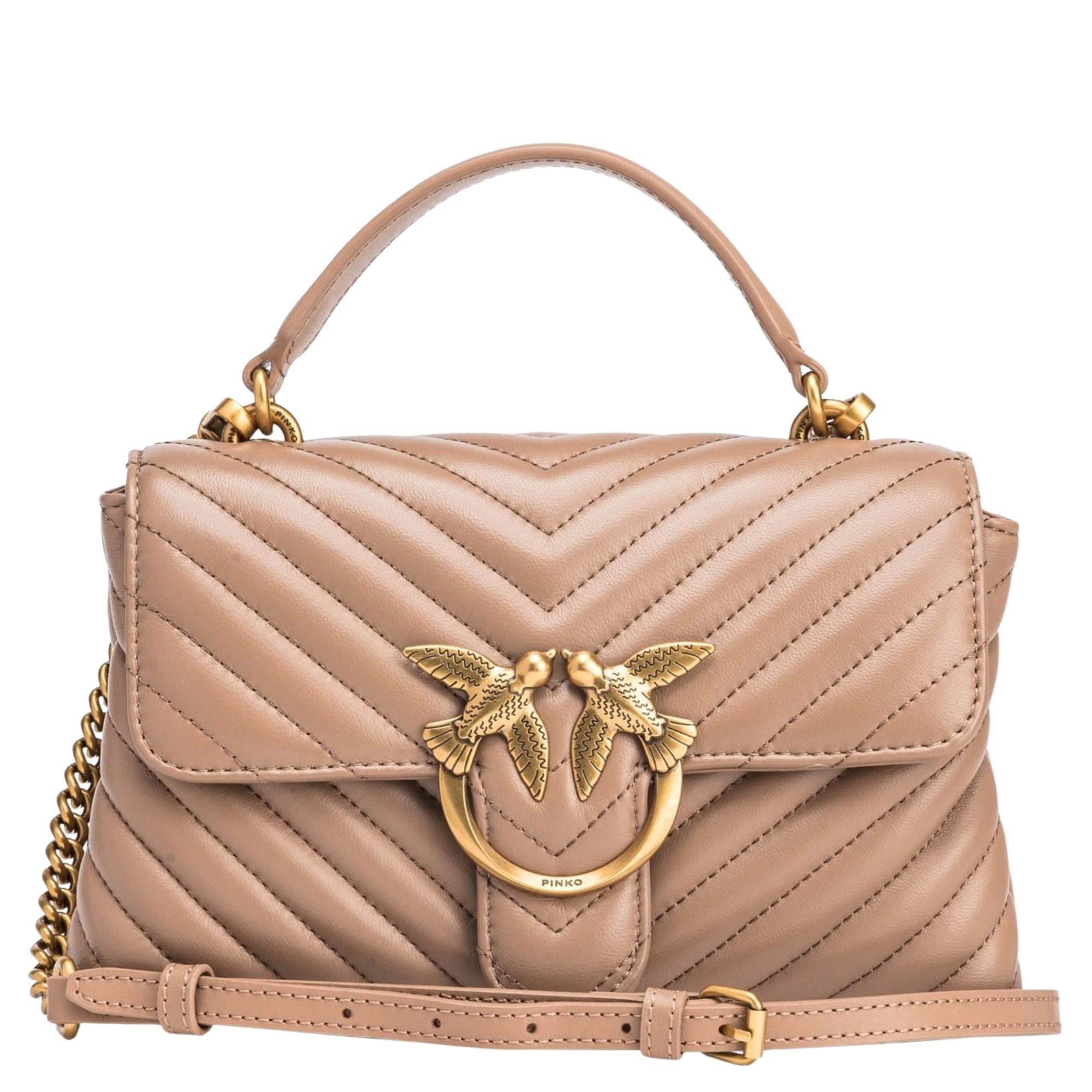 Rankinė per petį moterims, Smėlio, Love lady puff mini bag