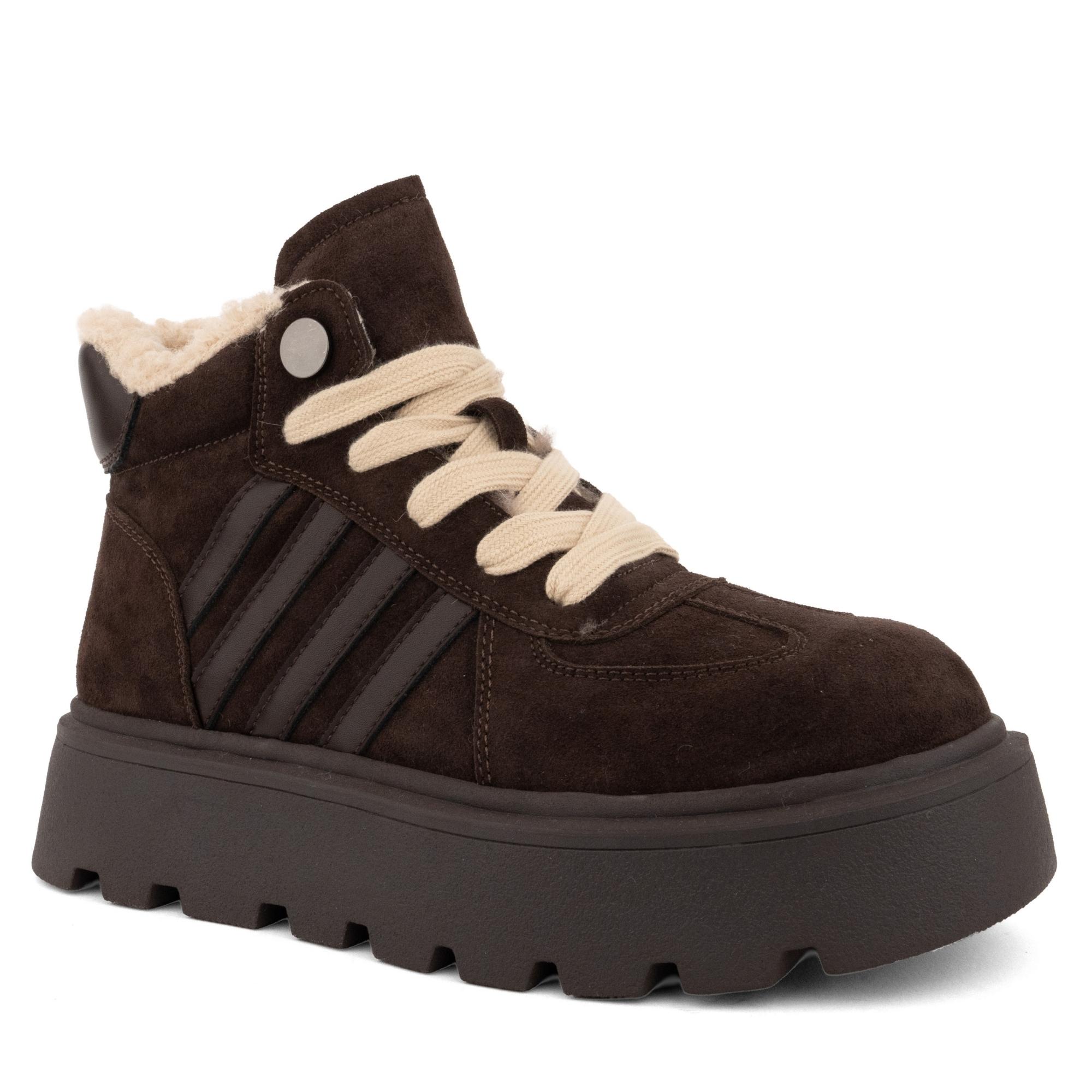 Pašiltinti aulinukai moterims, Ruda, Wm booties, LA CONTE.